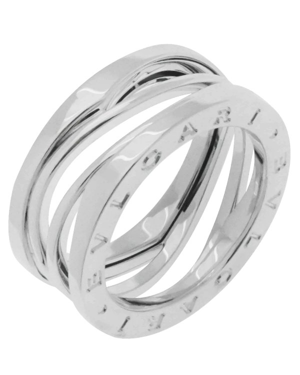 B Zero1 Zaha Hadid 18k White Gold Band Ring Size 6.5