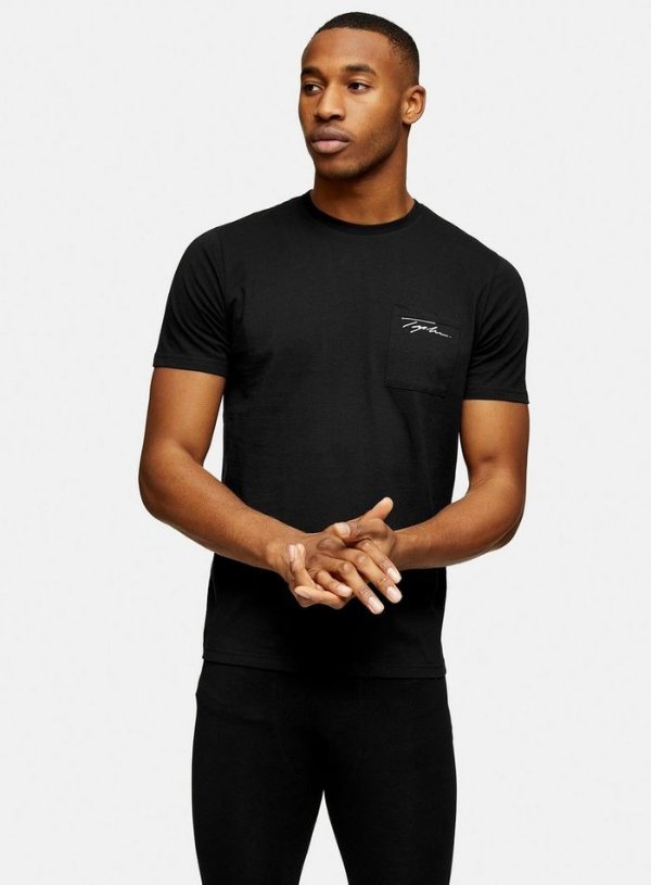 SIGNATURE Black Script Loungewear T-Shirt