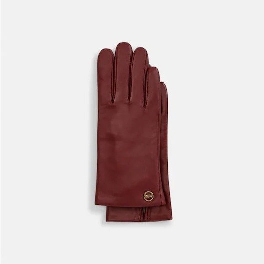 Horse and Carriage Plaque Leather Tech Gloves