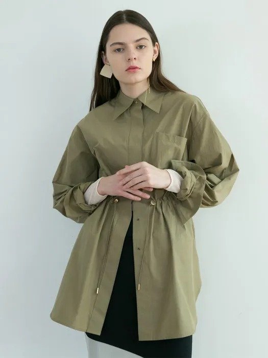 (Priority Shipping) Waist String Wind Shirt