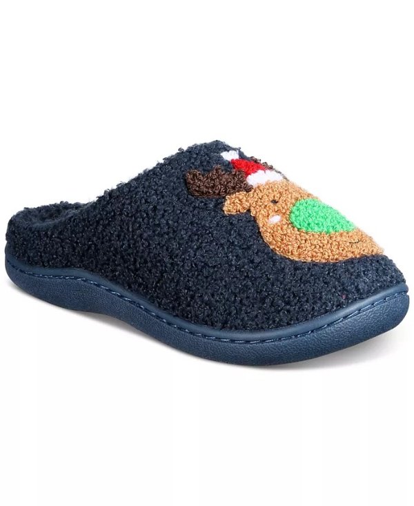 Little Kid's Reindeer Closed-Toe Slippers, Created for Macy's