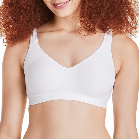 Hanes Women's Wireless Bra with Cooling, Seamless Smooth Comfort
