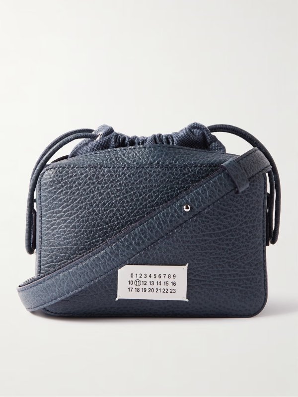 5ac Canvas-Trimmed Full-Grain Leather Messenger Bag