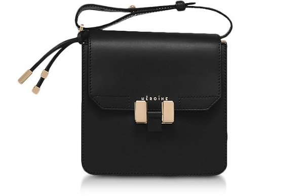 Black Lavagna Leather Tilda Phone Mini Bag