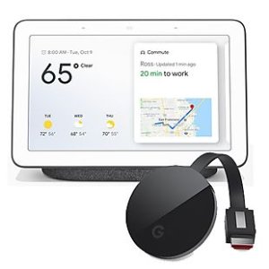 Google Home Hub + Chromecast Ultra 套装