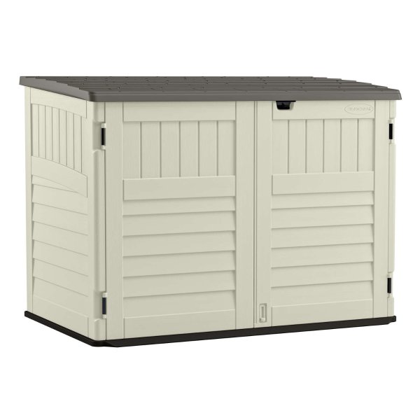 The Stow-Away 5 ft. x 3 ft. Plastic Horizontal Storage Shed with Floor Kit