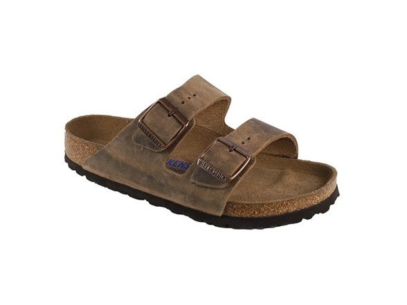 Arizona Soft Footbed Oiled Leather Sandals Tobacco Brown