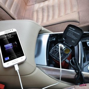 BESTEK 200W Car Cup Power Inverter with 4.5A Dual USB Charging Ports