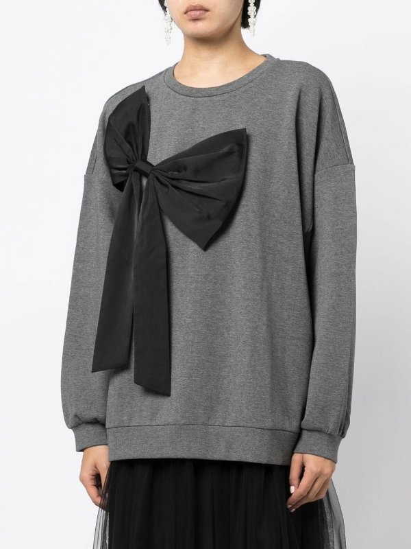 bow-detail long-sleeve sweatshirt