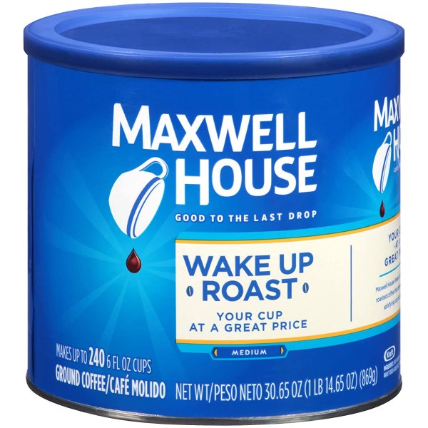 Maxwell House Wake Up Roast Medium Roast Ground Coffee (30.65 Oz. Canister)