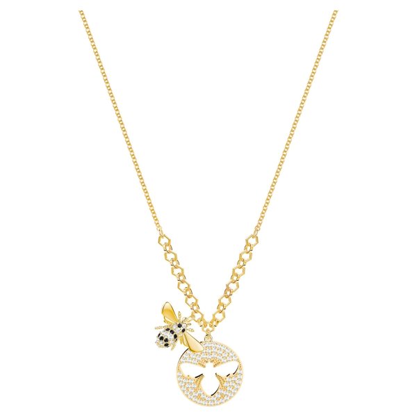 Lisabel Necklace, White, Gold-tone plated by SWAROVSKI