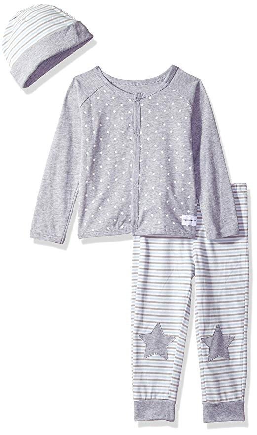 Baby Boys 2 Pieces Cardigan Pant Set with Hat