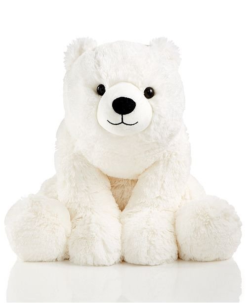 Small 16" White Plush Polar Bear, Created for Macy's