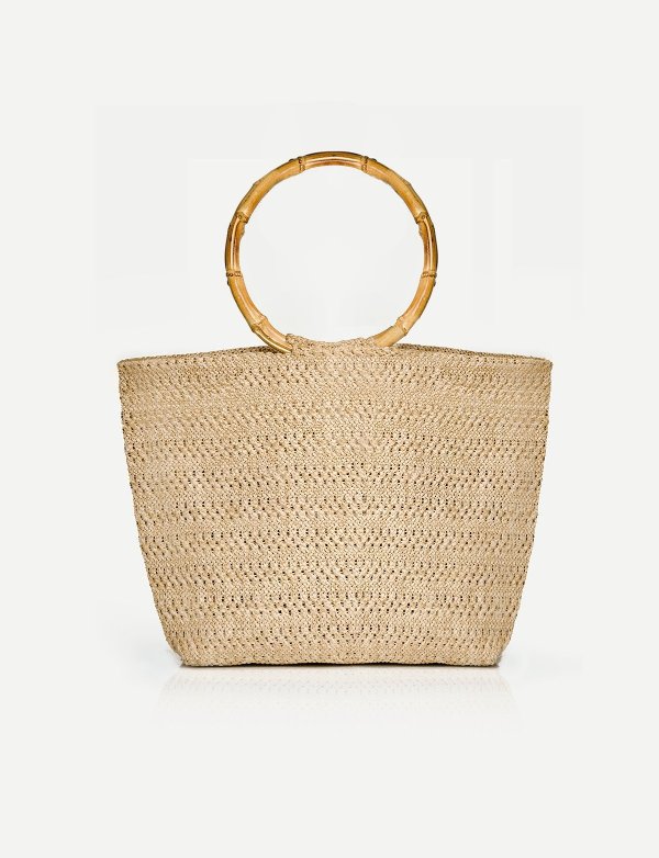 Bamboo Ring Straw Bag