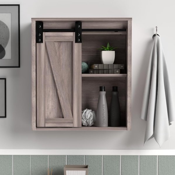 Landia Home Wood Decorative Wall Storage Cabinet