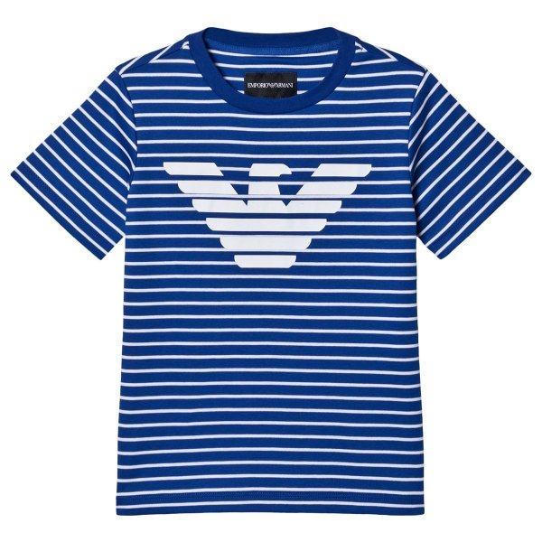 Blue and White Stripe Large Eagle T-Shirt | AlexandAlexa