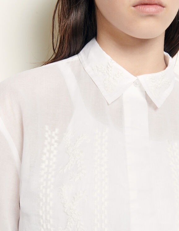 Cotton shirt with embroidery
