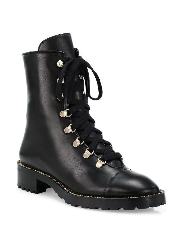 Kolbie Leather Combat Boots
