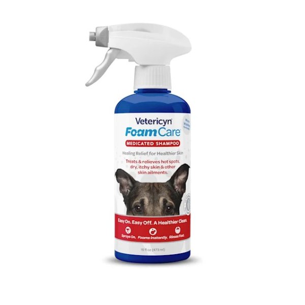 Vetericyn FoamCare Medicated Shampoo For Dogs, 16 fl. oz. | Petco