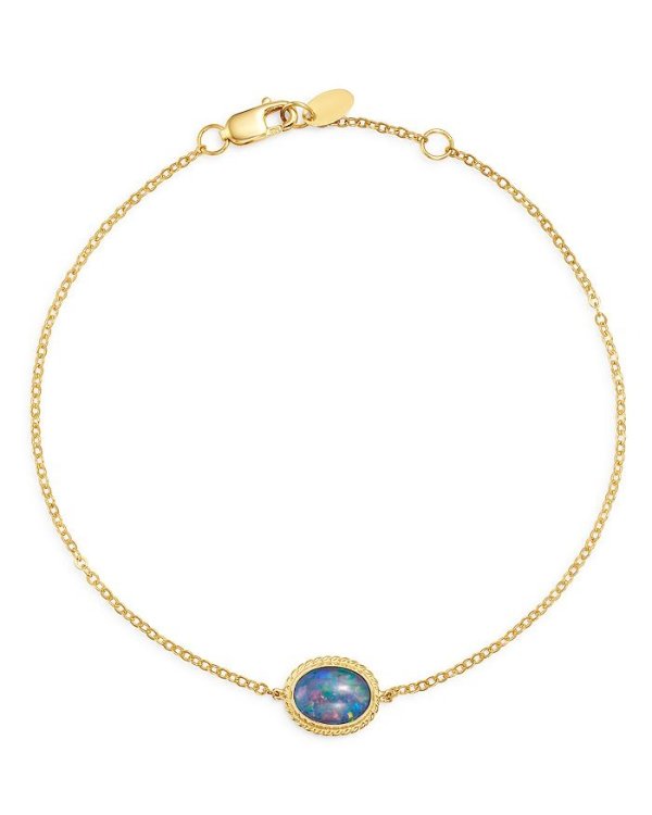 Opal Oval Bracelet in 14K Yellow Gold - 100% Exclusive