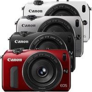 佳能EOS-M 数码相机+ EF-M 22mm f/2 镜头套装 , 黑色，白色可选