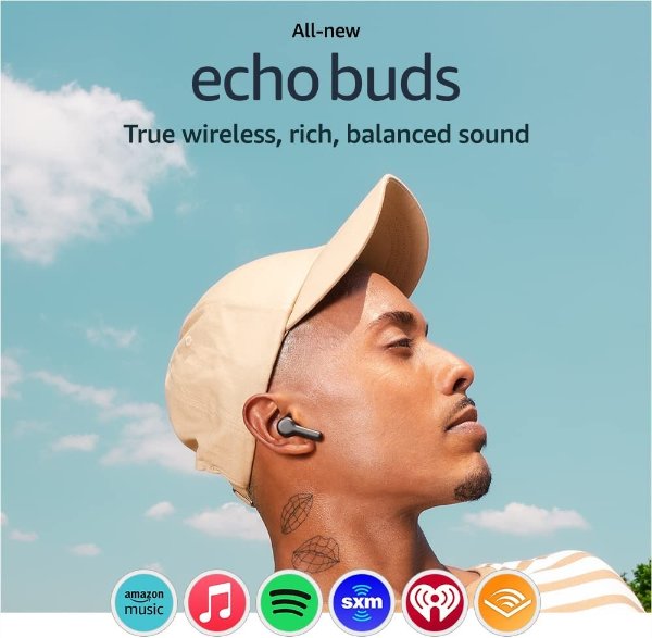 All-new Echo Buds (2023 Release) | True Wireless Bluetooth 5.2 Earbuds