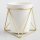 Gold Geometric Stand and White Vase