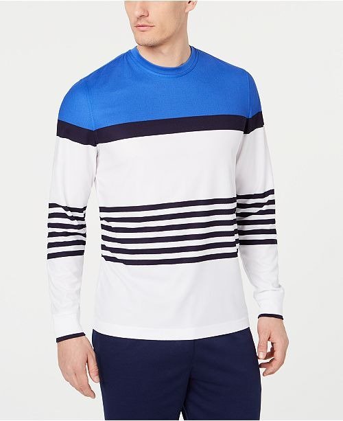 Men's Long-Sleeve Colorblocked T-Shirt, Created for Macy's