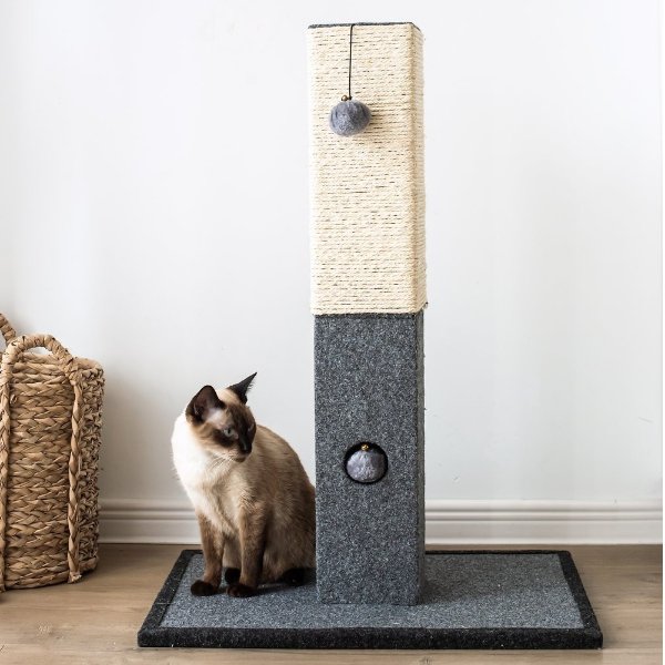 32-in Modern Sisal Cat Scratching Post with Toy - Chewy.com