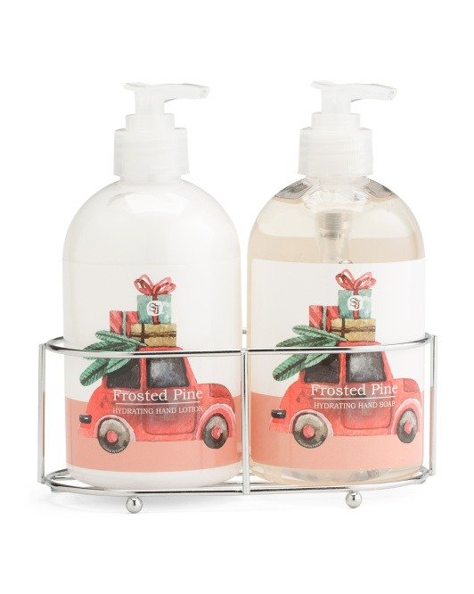 Frosted Pine Lotion And Wash Caddy