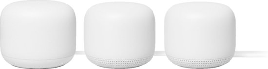 Nest Wifi - Mesh Router (AC2200) and 2 points with Google Assistant - 3 pack - Snow 路由