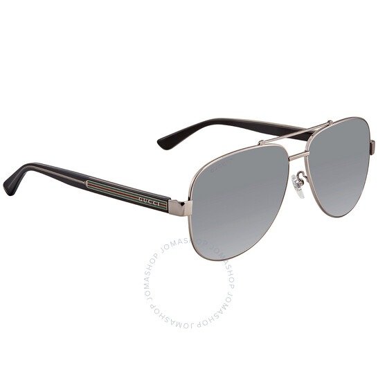 Polarized Grey Pilot Men's Sunglasses GG0528S 007 63