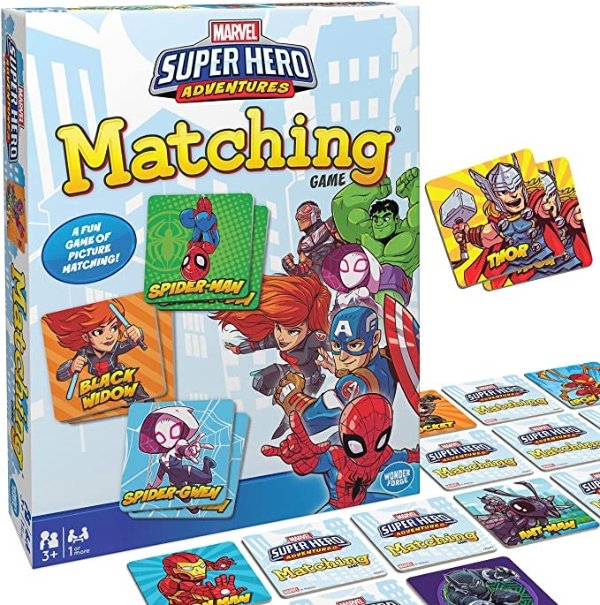 Forge Marvel Matching Game for Boys and Girls Age 3 to 5 - A Fun and Fast Superhero Memory Game