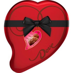 DOVE Extra Large Valentine's Assorted Chocolate Candy Heart Gift Box 14.9-Ounce