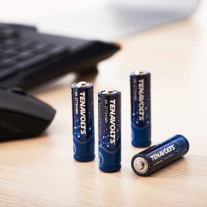 Nanfu Back To School Sale, 4 Counts AA Lithium Rechargeable Batteries with Charger For $17.49