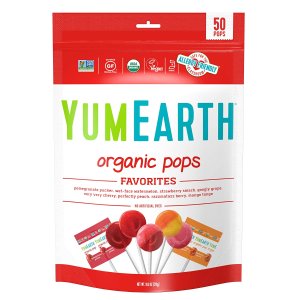  YumEarth 有机天然水果棒棒糖 混合果味 20支装