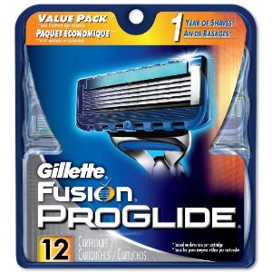 Gillette Fusion Proglide Power Razor Blade Refills for Men, 12 Count