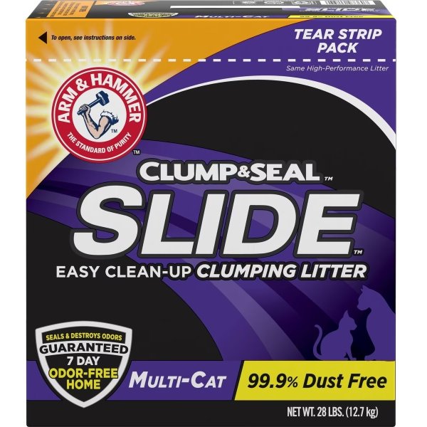 Litter Multi Cat Slide Easy Clean-Up Clumping Cat Litter, 28-lb - Chewy.com
