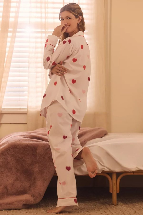 Printfresh Queen of Hearts Long-Sleeve Pajama Set