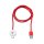 Official Merchandise by Line Friends - RJ 3ft USB-C to USB-A Charging Cable Compatible with Galaxy, Note, Pixel 3, White/Red