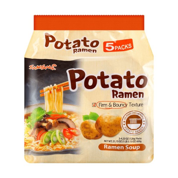 SAMYANG Firm & Bouncy Potato Ramen - 5 Packs* 4.23oz
