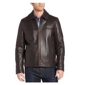 Tommy Hilfiger Men's Rugged Open Bottom Leather Jacket @ Amazon