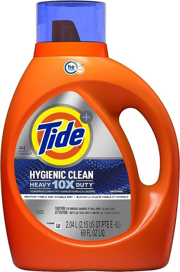 Hygienic Clean Heavy 10X Duty Liquid Laundry Detergent, Original Scent, 69 Fl Oz, 44 Loads, He Compatible, 69 Fl Oz