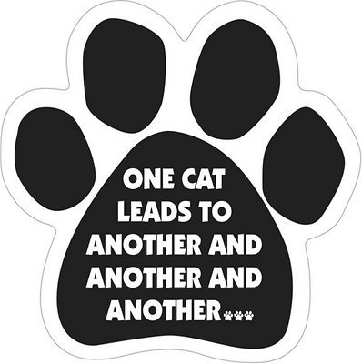 Magnetic Pedigrees "One Cat Leads To Another…" Paw Magnet - Chewy.com
