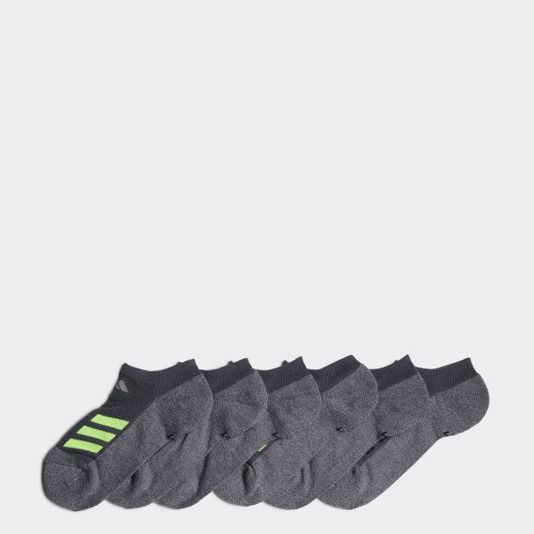 adidas Cushioned Angle Stripe No-Show Socks 6 Pairs Kids'