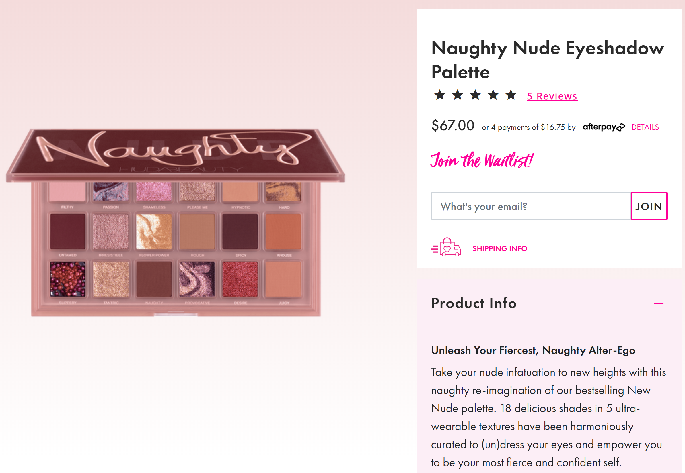 HUDA BEAUTY 新 Naughty Nude 眼影盘开始预售