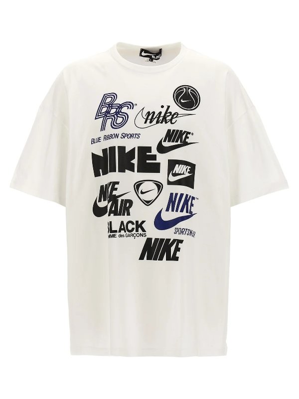Black Comme des Garçons X Nike Logo Printed Crewneck T-Shirt – Cettire