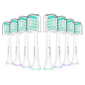 Senyum Replacement Toothbrush Heads,Compatible with Philips Sonicare Replacement Heads Electric Brush Handles (All SNAP-ON System) , 8 Pack,