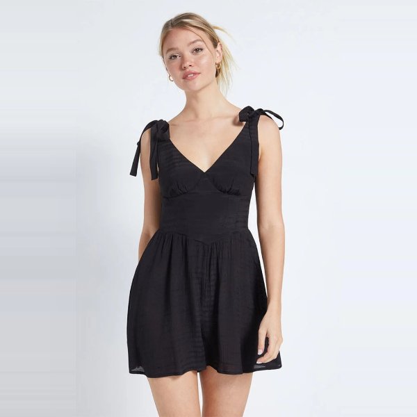 Tie-Strap Seamed Romper | PacSun