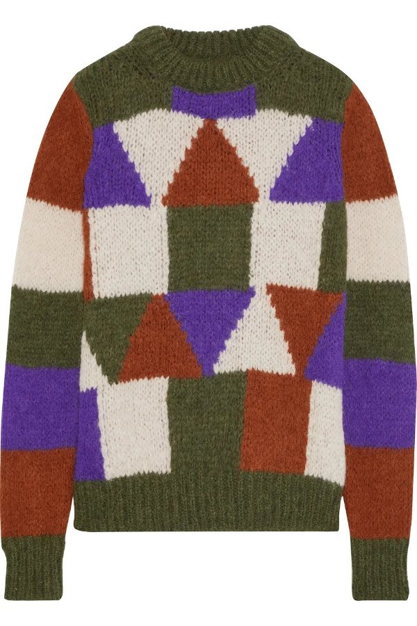 Gina intarsia alpaca-blend sweater